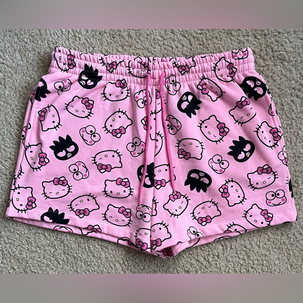 Hello Kitty and Friends Pink and Black Pajama Shorts